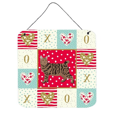 Carolines Treasures 6 x 6 in. Pixie Bob No.3 Cat Love Wall or Door Hanging Prints CK5680DS66